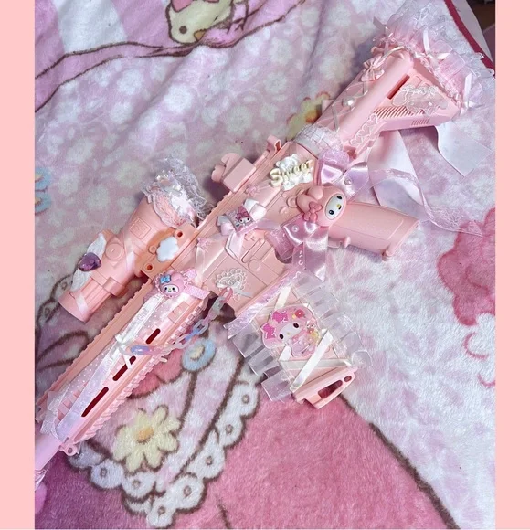 Pink Toy Gun Sanrio hello kitty mymelody Cosplay - Picture 4 of 8